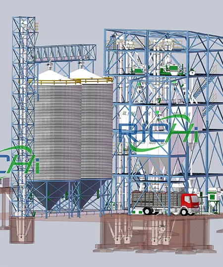 15 тонны в час Линия по производству корма для рыб