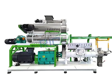 Двухшнековый экструдер корма