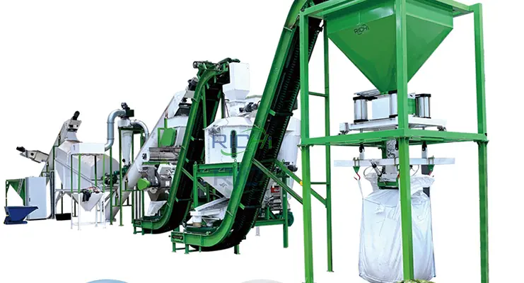 1-2 тонны в час Линия по производству гранул из травы в Узбекистане