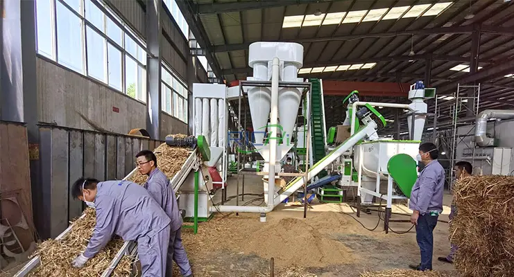 1-2 тоннычас Линия по производству гранул из травы в Кыргызстане