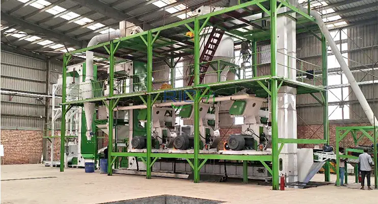 10 т Линия по производству гранул из люцерны в США