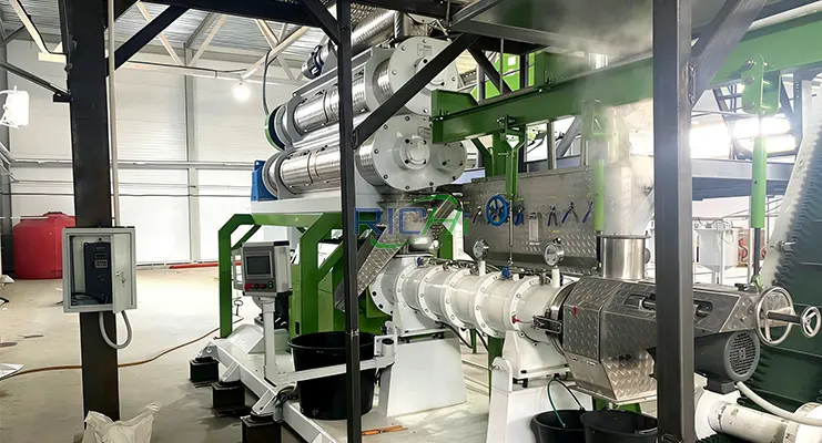 2 тчас Линия по производству плавающих кормов для рыб в Украине